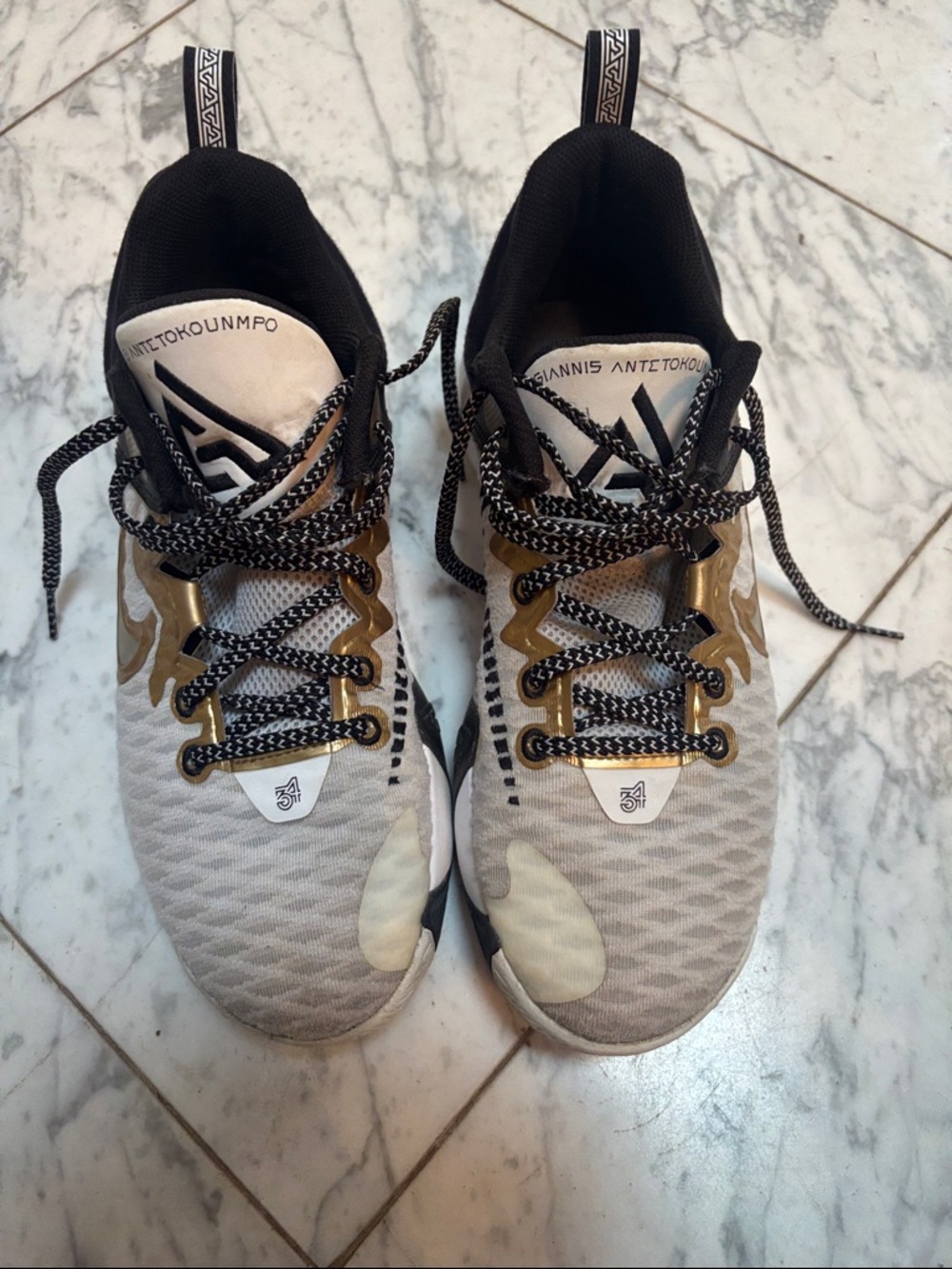 Nike Giannis Antetokounmpo Men's Athletic Shoes Black White Tan